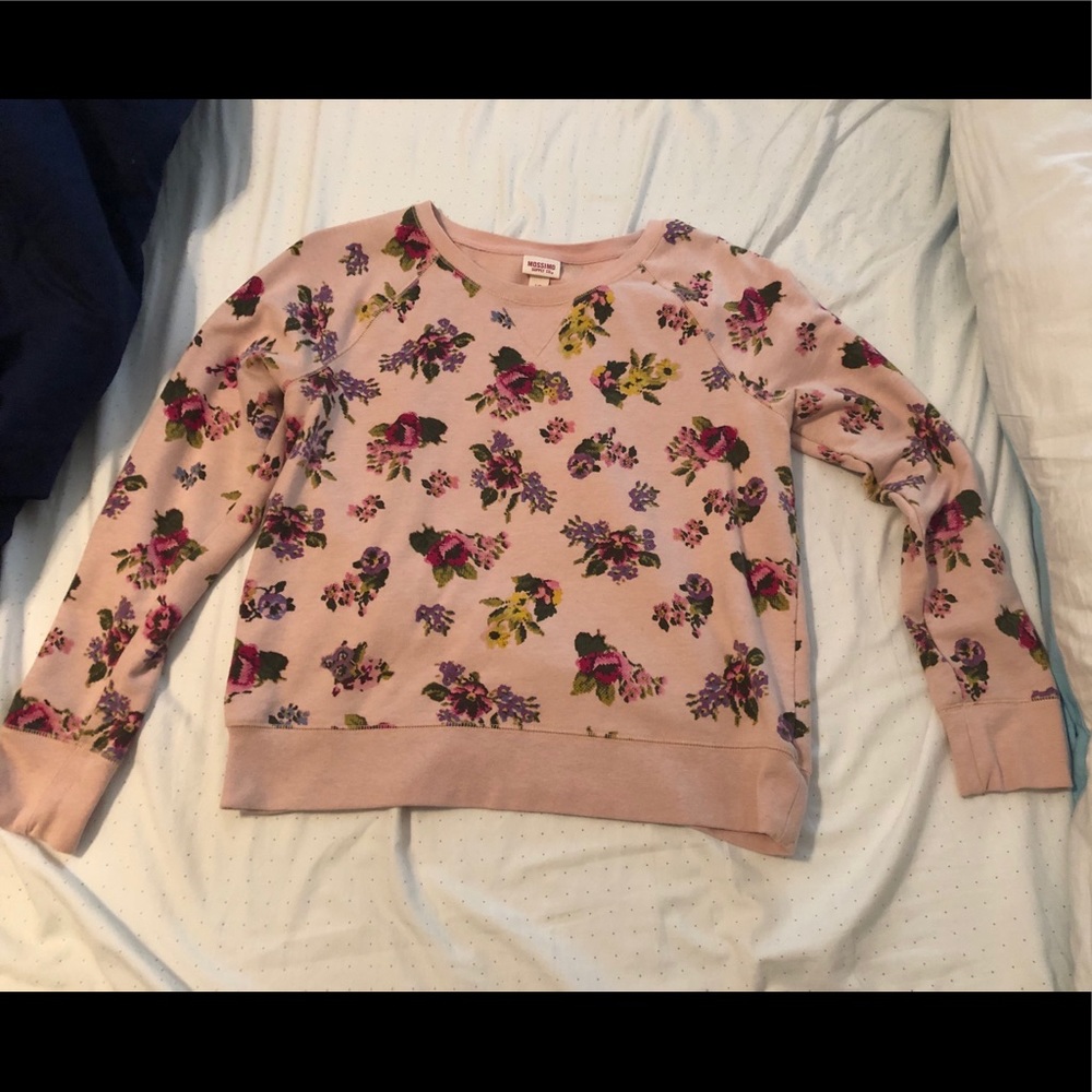 Mossimo Pink Floral Sweater